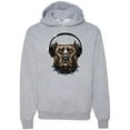 thumbnail image 1 of Bull Dog, Spiked Collar, and Headphones Animal Lover Graphic Hoodie Sweatshirt, 1 of 1