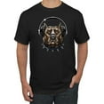 thumbnail image 1 of Bull Dog, Spiked Collar, and Headphones Animal Lover Graphic T-Shirt, 1 of 1