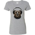 thumbnail image 1 of Bull Dog, Spiked Collar, and Headphones Animal Lover Womens Graphic T-Shirt, 1 of 1