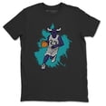 thumbnail image 1 of Bull Figure Black T-Shirt Jordan 5 Grape White Purple Sneaker Matching Top (Black / 6X-Large), 1 of 4