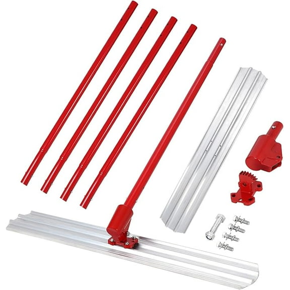 Bull Float Magnesium Concrete Float, 48x8" Aluminum Alloy Concrete Float Tool, with 4 Handles and Bull Float Bracket, Finishing Bull Float Bull Concrete Kit for Concrete Finishing