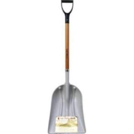 Bull Gater 184764 12 x 30 in. Poly Bull Grain Snow Scoop with Collar, Grey
