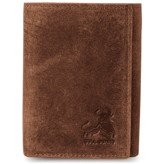 Bull Guard Genuine Leather Trifold Wallet For Men RFID And ID Window