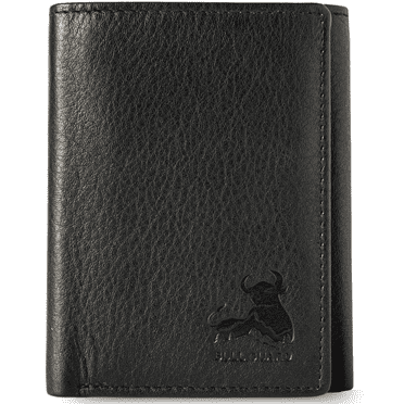 Bull Guard Genuine Leather Trifold Wallet For Men RFID And ID Window