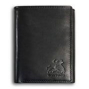 Genuine Nappa Leather Trifold Wallet For Men RFID And ID Window