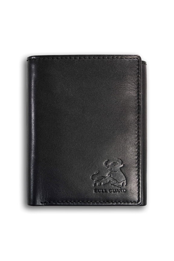 Genuine Nappa Leather Trifold Wallet For Men RFID And ID Window