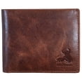 thumbnail image 1 of Bull Guard Mens RFID Blocking Bifold Wallet Soft, Forest Brown, Size Medium, 1 of 9