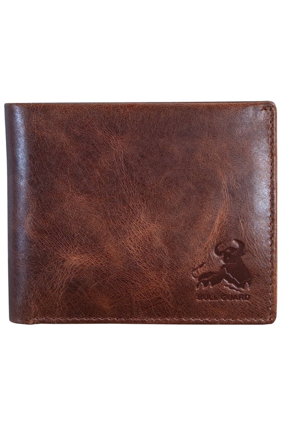 Mens RFID Blocking Bifold Wallet Soft, Forest Brown, Size Medium