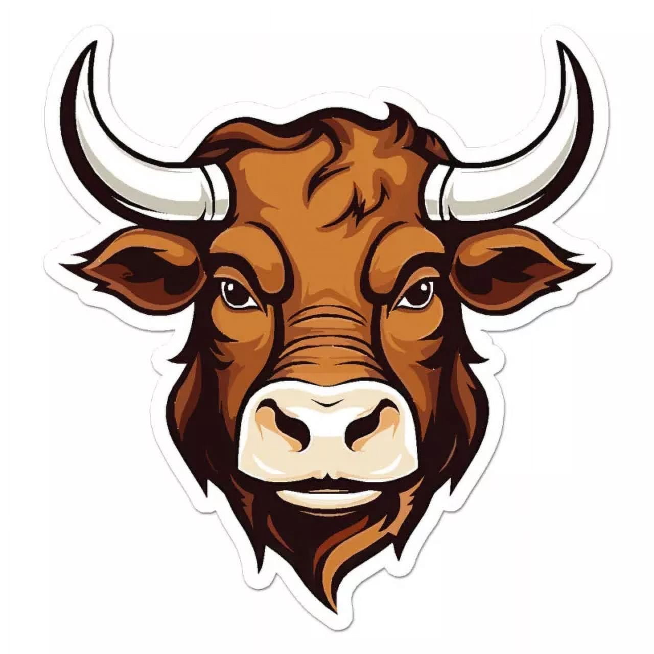 Bull Head Sticker Indoor Outdoor Phone Decal Water Bottle Stickers Car ...