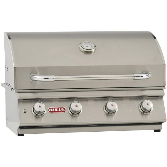 Bull Lonestar 4 Burner 30'' Stainless Steel Gas Barbecue Grill Head, Natural Gas