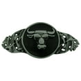 thumbnail image 1 of Bull Long Horn Belt Buckle Western Rodeo Cowboy Chicago Style Antiqued Big Large, 1 of 2