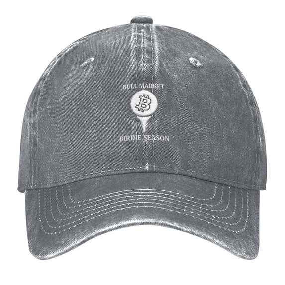 Bull Market Hat for Crypto Lovers,golf Hat Print Vintage Wash Dad Hat Adjustable Curved Brim Baseball Cap,Casual Outdoor Sports Fishing Cap for Men and Women