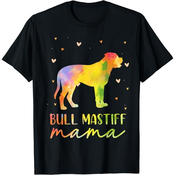 Bull Mastiff Mom Colorful Bull Mastiff Gifts Dog Mom T-Shirt