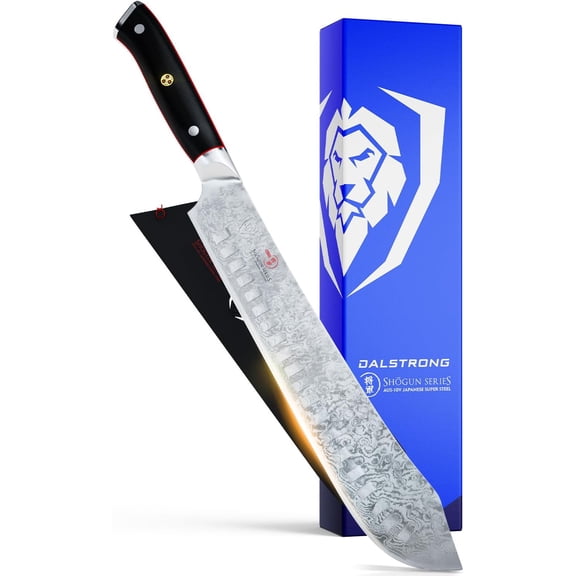 Bull Nose Butcher Knife - 10 inch - Shogun Series ELITE - Japanese AUS-10V Super Steel - Vacuum Heat Treatment - with Sheath - Meat, BBQ, Breaking Knife - Kitchen Knife - BBQ, Brisket