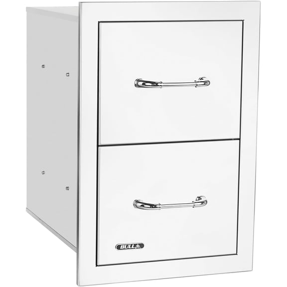 Bull Outdoor Products 56985 Double Drawer, Stainless Steel