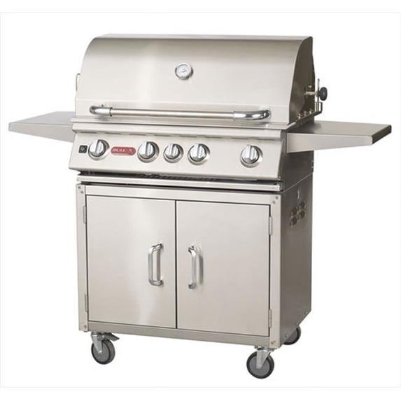 Bull Outdoor Products Angus 4-Burner Propane Gas Grill with Cabinet