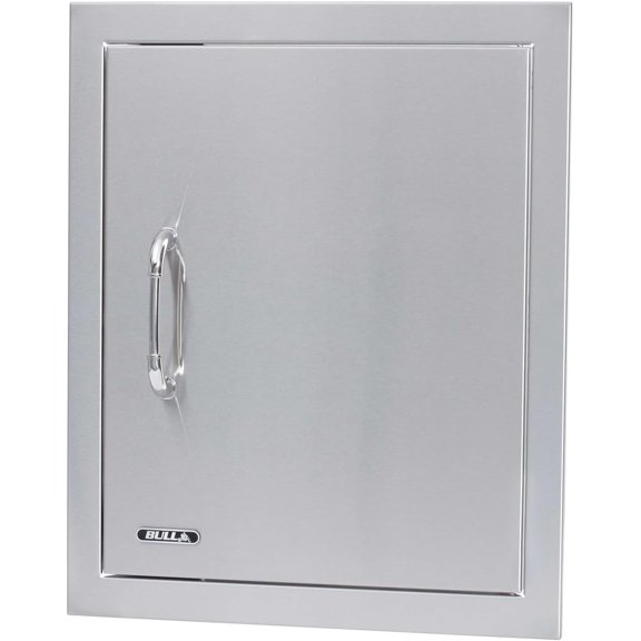 Bull Outdoor Products Premium Components for Outdoor Kitchen BBQ Island Vertical Stainless Steel Access Door with Reveal
