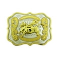 thumbnail image 1 of Bull Rider Cowboy Rodeo Western Large Belt Buckle Big Men New Gold Silver Color Women, 1 of 2