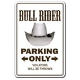 thumbnail image 1 of Bull Rider Novelty Sign | Indoor/Outdoor | Funny Home Décor for Garages, Living Rooms, Bedroom, Offices | SignMission Rodeo Cowboy Gift Gag Funny Roping Bronco Sign Wall Plaque, 1 of 4