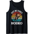 thumbnail image 1 of Bull Riders Not My First Rodeo Sunset Rodeo Tank Top Size S-3XL, 1 of 4