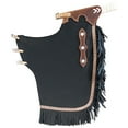 thumbnail image 1 of Hilason Western Bull Riding Chinks Chaps Adult Pro Rodeo Bronc Leather Black, 1 of 5
