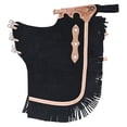 thumbnail image 1 of Hilason Western Bull Riding Chinks Chaps Adult Pro Rodeo Bronc Leather Black, 1 of 5