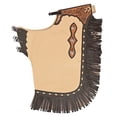 thumbnail image 1 of Hilason Western Bull Riding Chinks Chaps Adult Pro Rodeo Bronc Leather Tan, 1 of 5