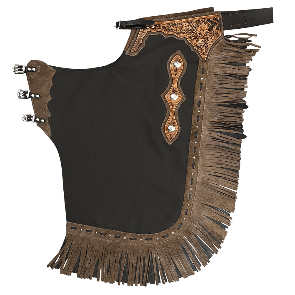 Bull Riding Chinks Adult Pro Rodeo Bronc Genuine Leather Hilason ...