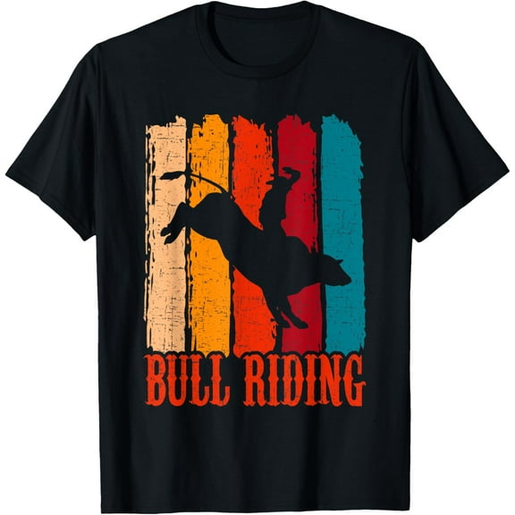 Bull Riding Retro Vintage Rodeo Western Country T-Shirt