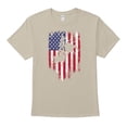 thumbnail image 1 of Bull Riding Rodeo Cowboy USA Flag Matching 4th Of July Gift Ideas T-Shirt, 1 of 4