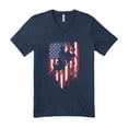 thumbnail image 1 of Bull Riding Rodeo Cowboy USA Flag Matching 4th Of July Gift Ideas V-Neck Tee, 1 of 3