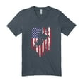 thumbnail image 1 of Bull Riding Rodeo Cowboy USA Flag Matching 4th Of July Gift Ideas V-Neck Tee, 1 of 3