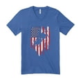 thumbnail image 1 of Bull Riding Rodeo Cowboy USA Flag Matching 4th Of July Gift Ideas V-Neck Tee, 1 of 3