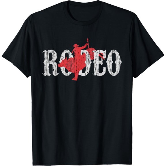 Bull Riding Rodeo Western Country Cowboy T-Shirt