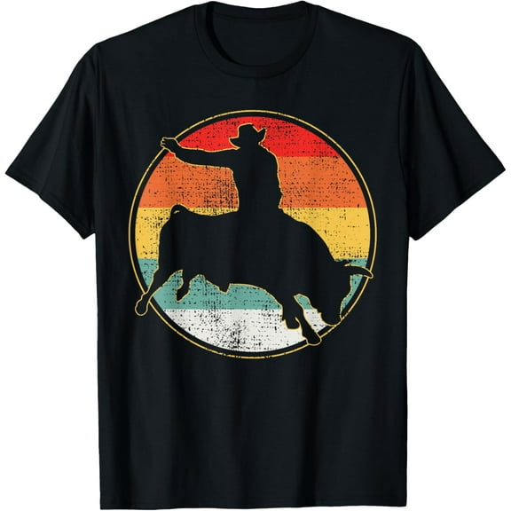 t-shirt Bull Riding T-Shirt Cowboy Tshirt Western Tee Vintage T-Shirt mens，black，women，funny，journey，Crew Neck, Short Sleeve,printing