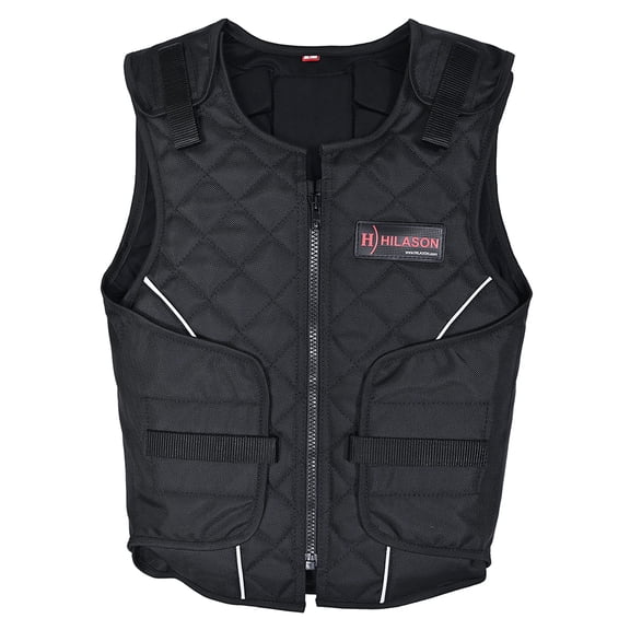 Bull Riding Vest Hilason Black Bull Pro Rodeo Cordura Large