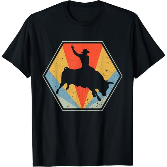 Bull Riding Vintage Retro Rodeo T-Shirt