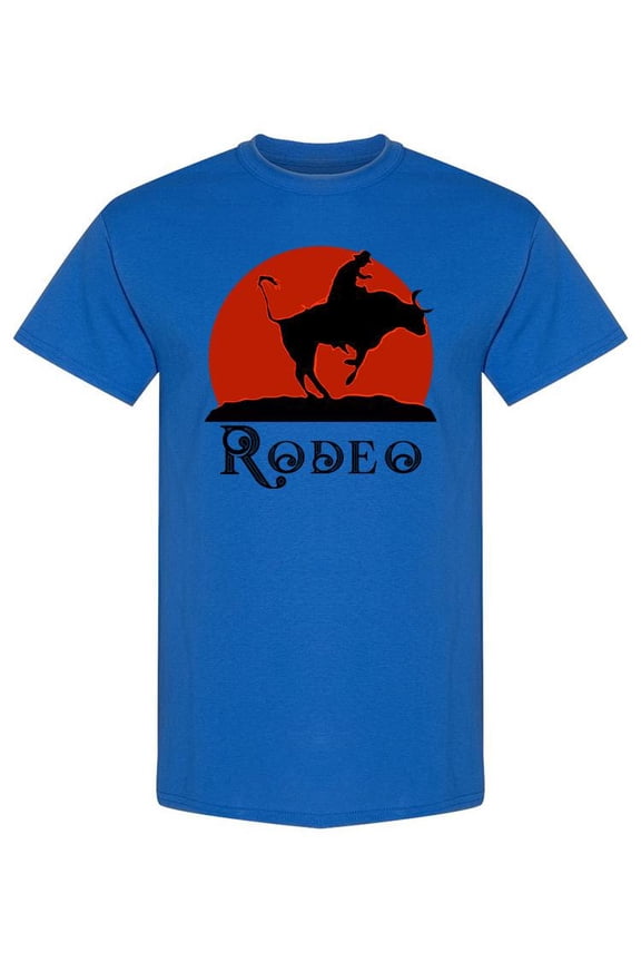 Bull Rodeo T-Shirt Men -SPIdeals Designs, Male 5X-Large