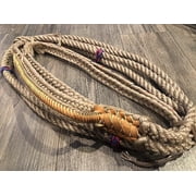 Bull Rope Tan Poly Pro 9x5 LH 7/8" x 1" Soft - EPT Bull Ropes Bull Riding Rope 16