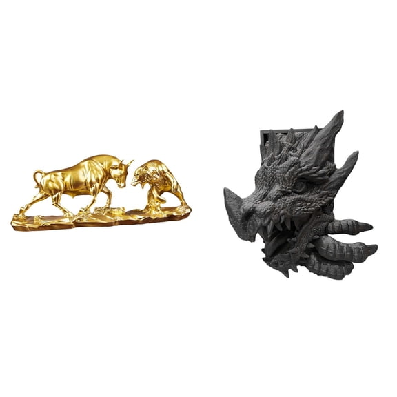 Bull Sculpture Animal Statue Ornament Modern Chinese Style Artwork for Living Room Tabletop Cabinet Decor Gift