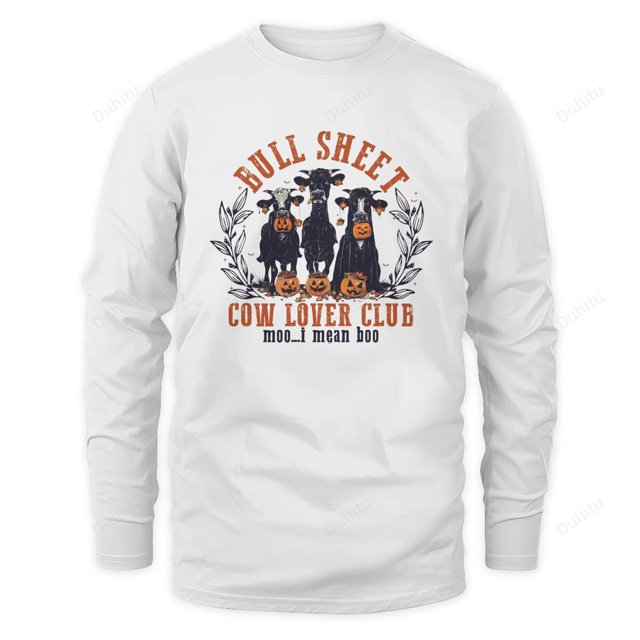 Bull Sheet Ghost Cows Cow Lover Club Moo I Mean Boo, S4XL