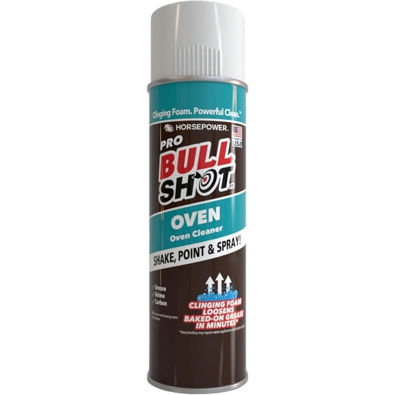 Bull Shot Oven Pro, AS SEEN ON TV, Cling Foam Melts Away Baked-On Grease, Char & Food In Minutes, Professional Strength, Shake, Point & Spray, Made in the USA, Ovens, Racks, Drip Pans & Broilers
