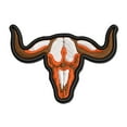 thumbnail image 1 of Bull Skull Applique Multi-Color Embroidered Iron-On Patch - 3 Inch Medium, 1 of 5
