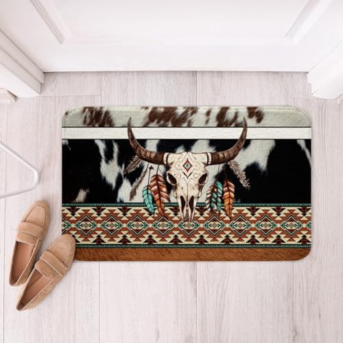Tribal Skull Floor Mat