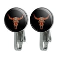 thumbnail image 1 of Bull Skull Day Of The Dead Novelty Clip-On Stud Earrings, 1 of 3