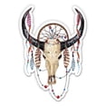 thumbnail image 1 of Bull Skull Dreamcatcher Dream Catcher - 5" Vinyl Sticker - For Car Laptop I-Pad - Waterproof Decal, 1 of 1
