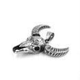 thumbnail image 1 of Bull Skull Necklace Silver Stainless Steel Buffalo Head Pendant, 1 of 6