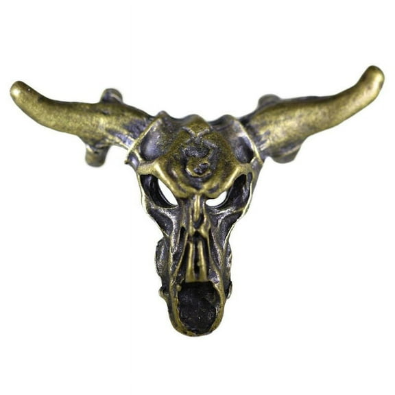Bull Skull Paracord/Lanyard Bead/Pendant in Antiqued Brass …