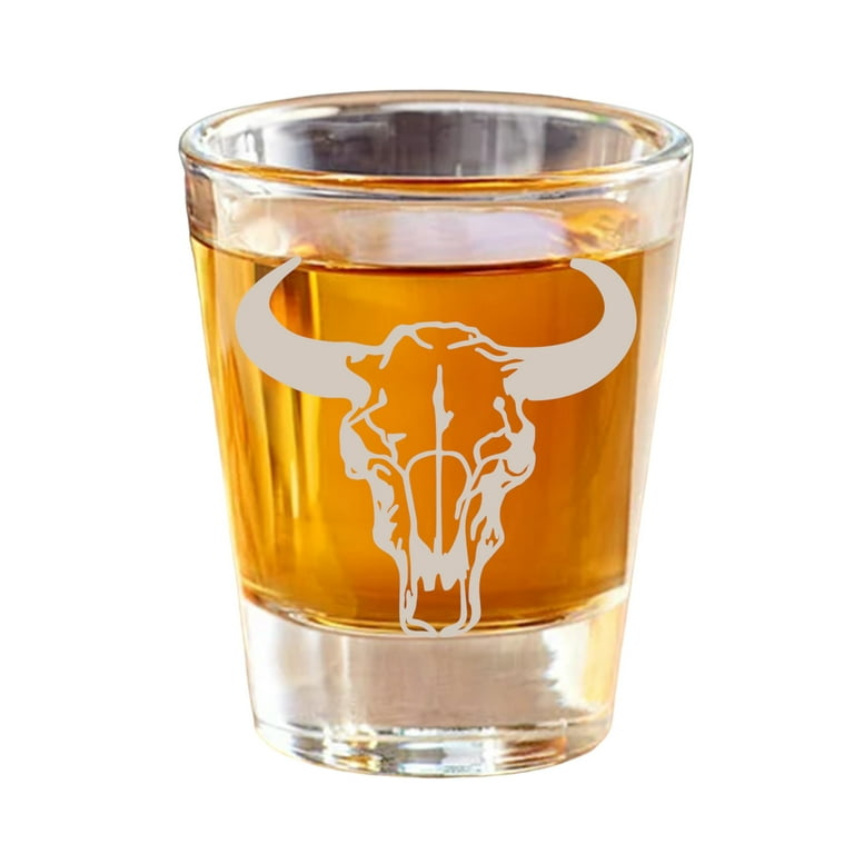 2oz Bull Skull Shot glass 2oz Bull Skull Shot glass