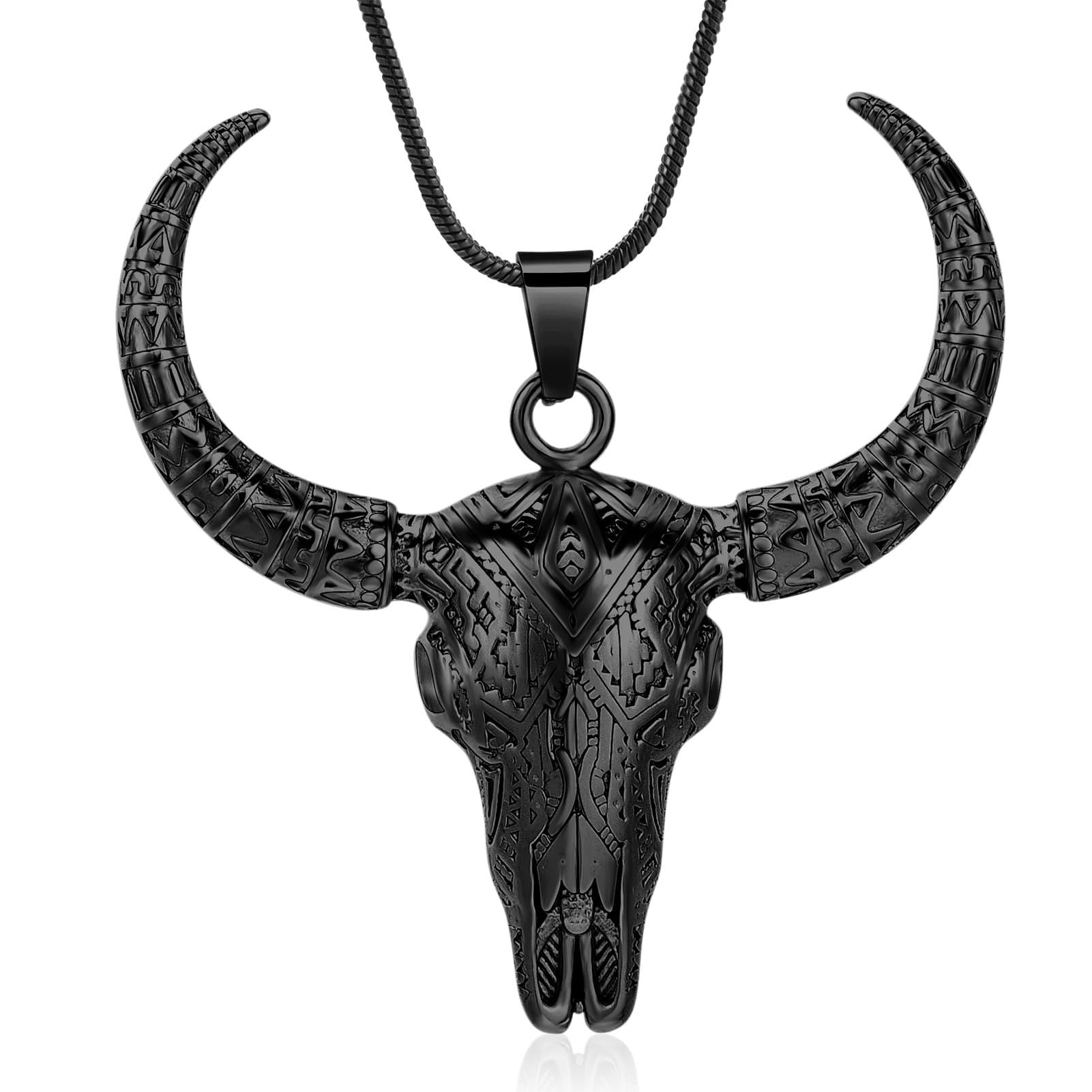 Bull Skull Urn Pendant Memory Necklace for Cremation Ashes Holder ...
